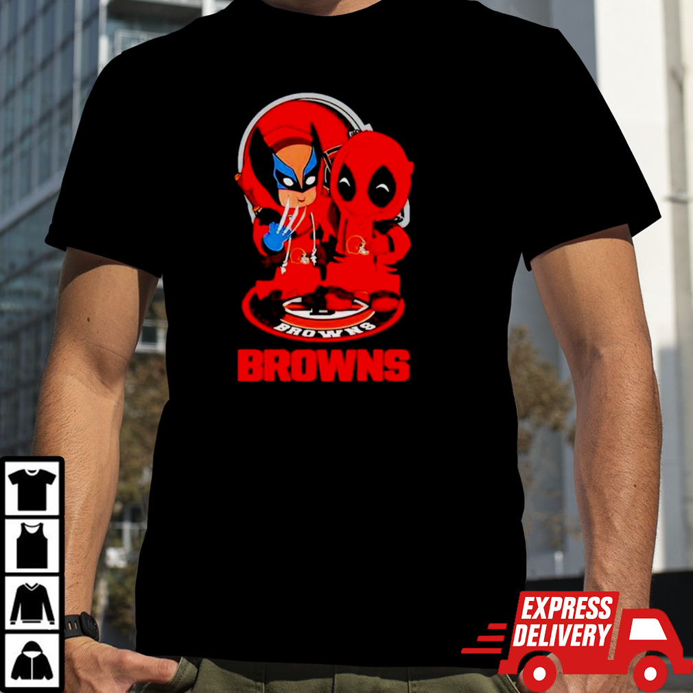 Cleveland Browns Marvel Wolverine and Deadpool True friends shirt