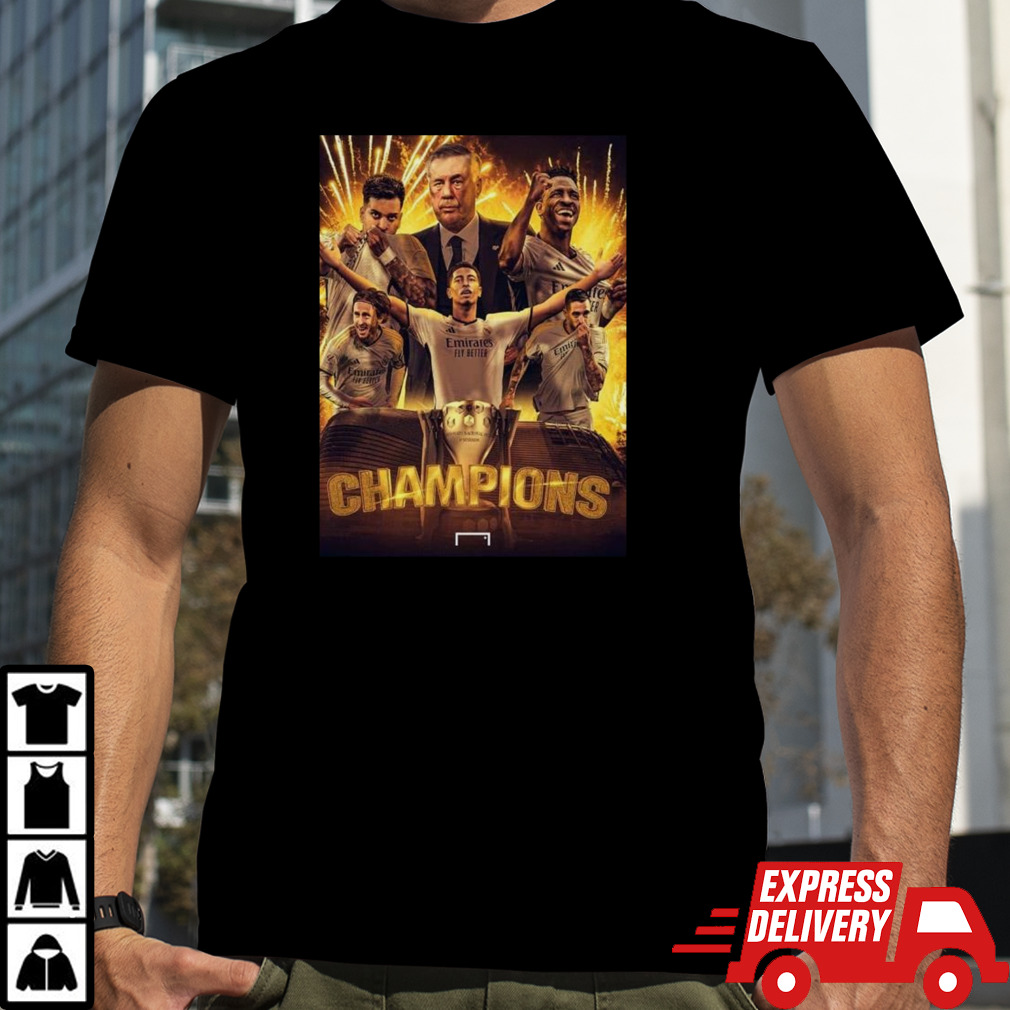 Congratulation Real Madrid And Carlo Ancelotti Champions La Liga 2024 Unisex T-Shirt