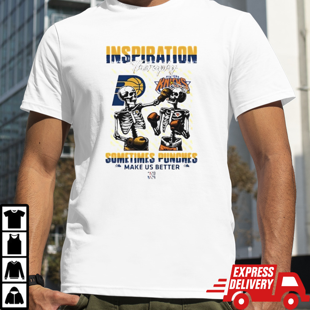 Skeletons Indiana Pacers Inspiration Theraphy Sometimes Punches Make Us Better Shirt