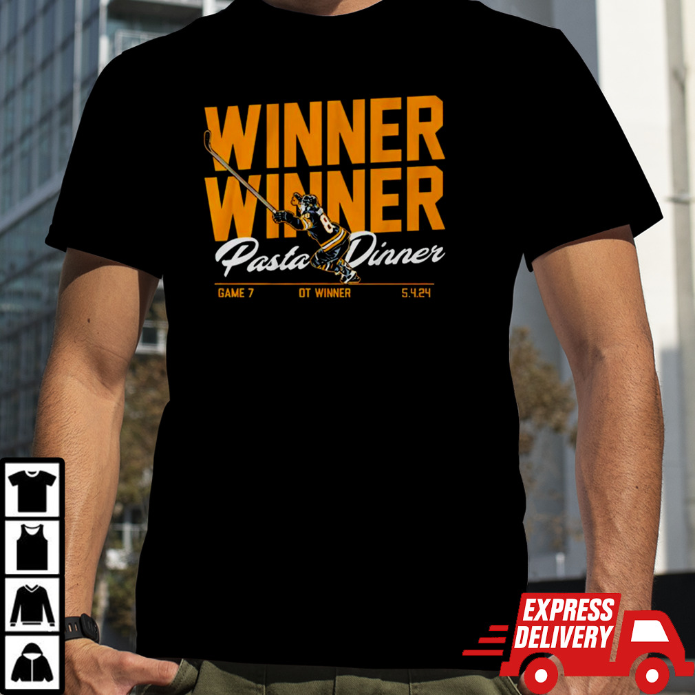 David Pastrnak Boston Bruins winner winner pasta dinner shirt