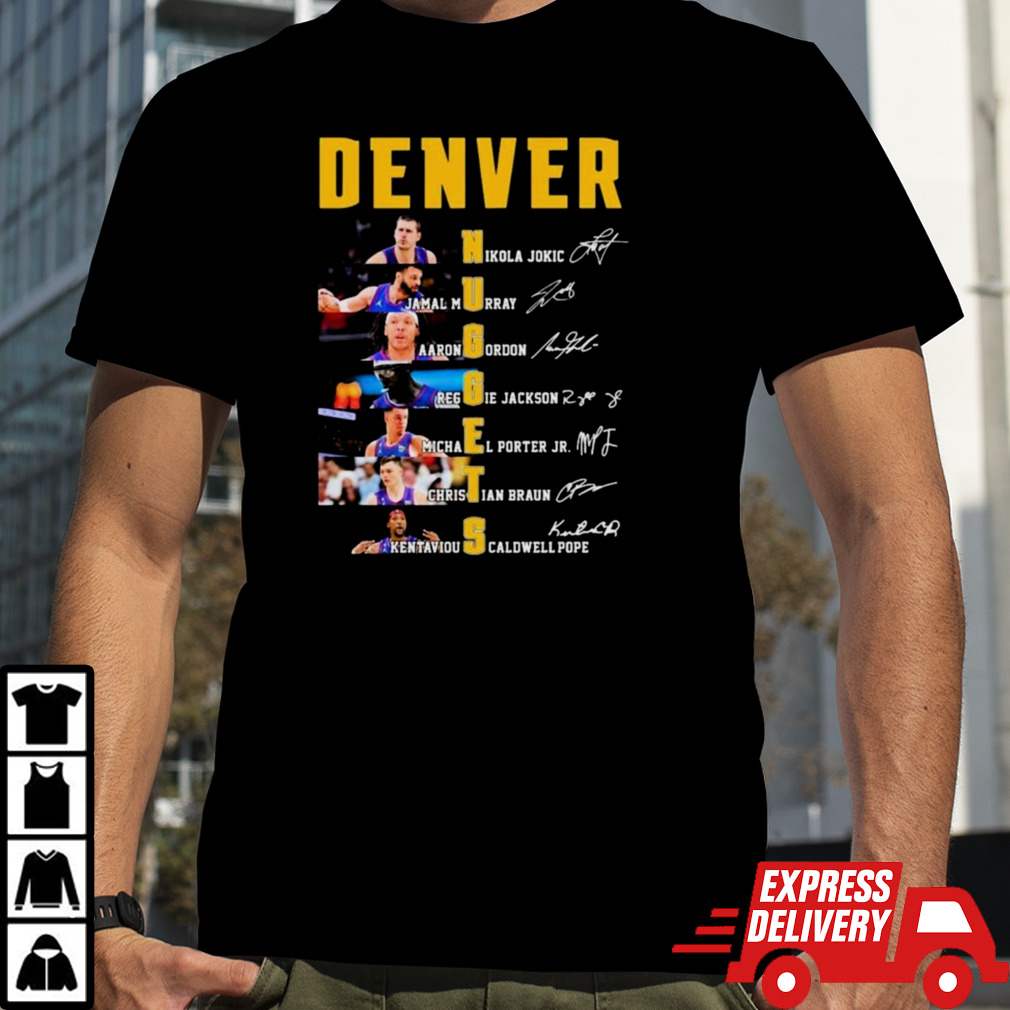 Denver Nuggets NBA Players 2024 Signatures Shirt