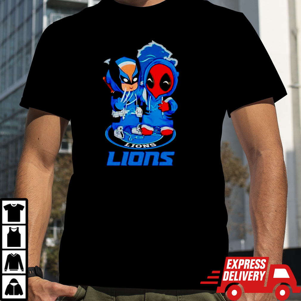 Detroit Lions Marvel Wolverine and Deadpool True friends shirt