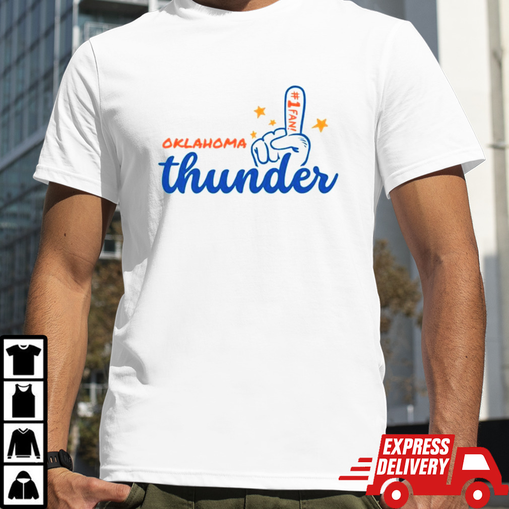 OKC Thunder basketball no 1 fan finge shirt