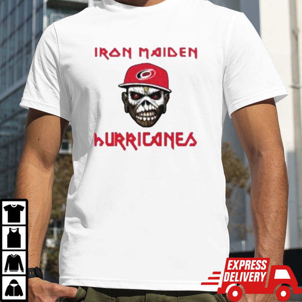 Carolina Hurricanes Iron Maiden Rock Band Shirt