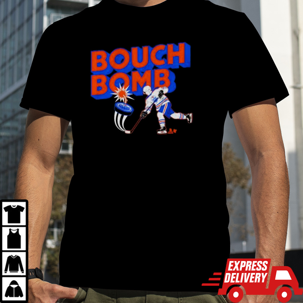 Evan Bouchard Edmonton Oilers Bouch Bomb Black 2024 Shirt