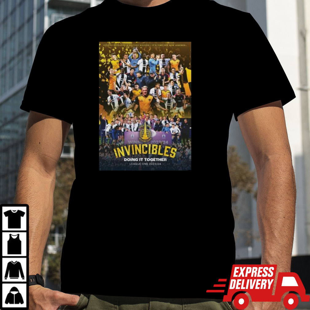 Falkirk Fc Invincibles Doing It Together League One Champions 2024 Shirt