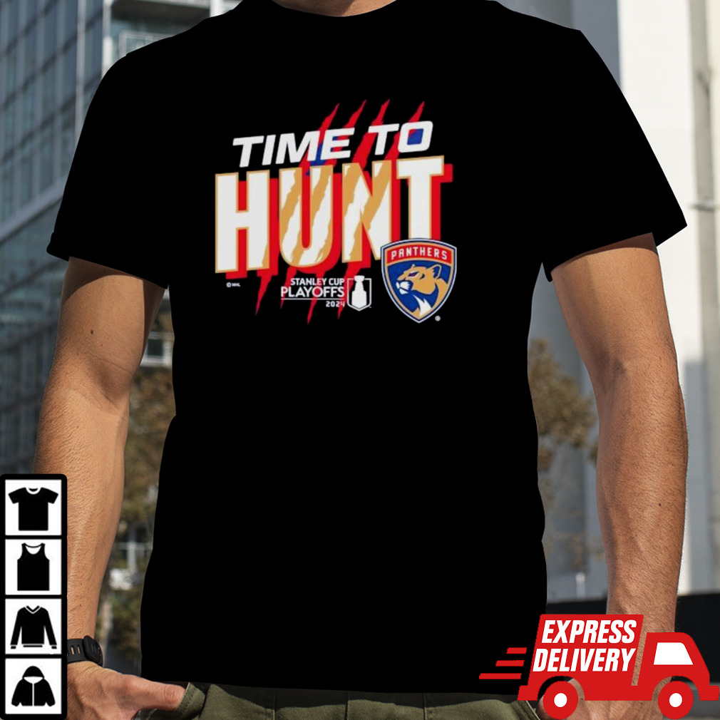 Florida Panther Time To Hunt 2024 Stanley Cup Playoffs Slogan Shirt