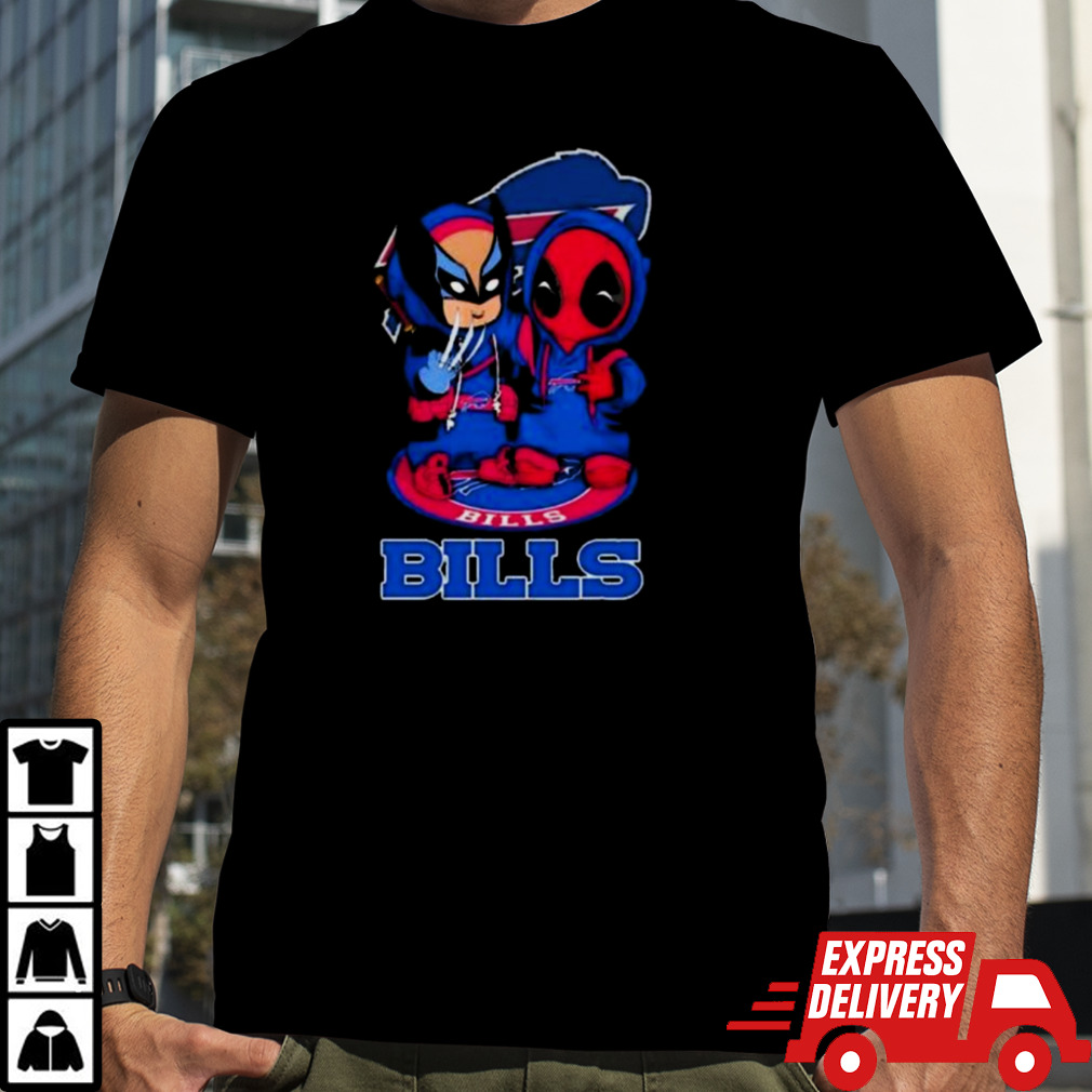 Friends Marvel Deadpool Wolverine Buffalo Bills Shirt