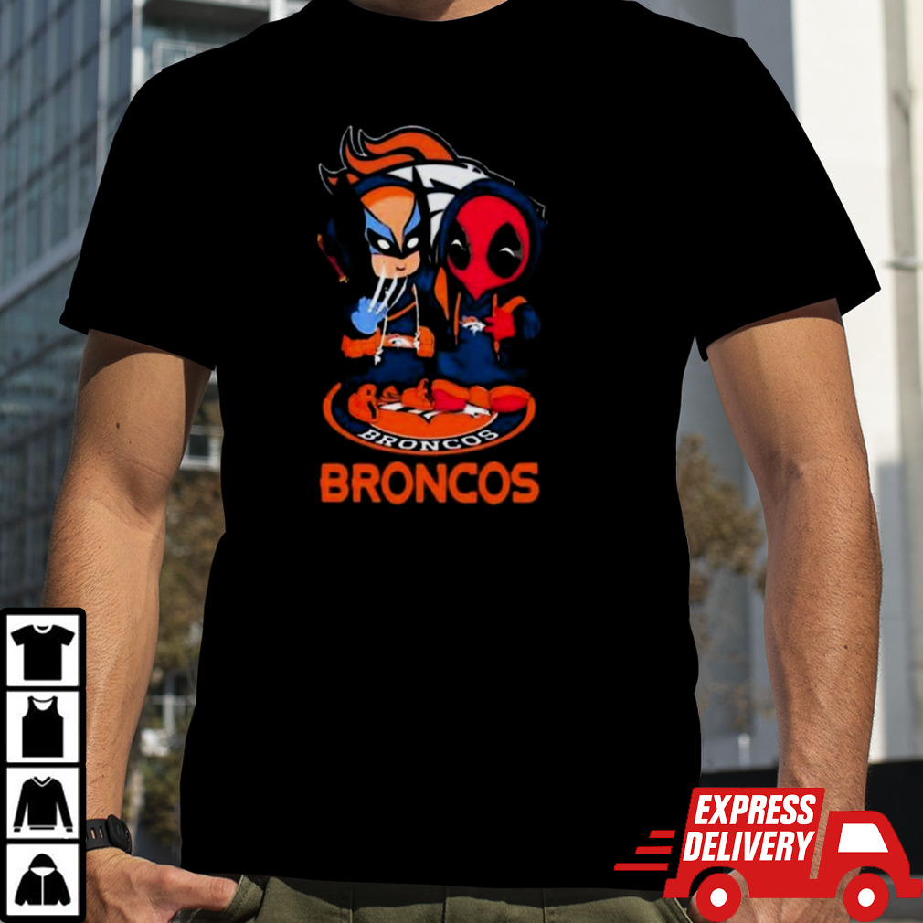 Friends Marvel Deadpool Wolverine Denver Broncos Shirt