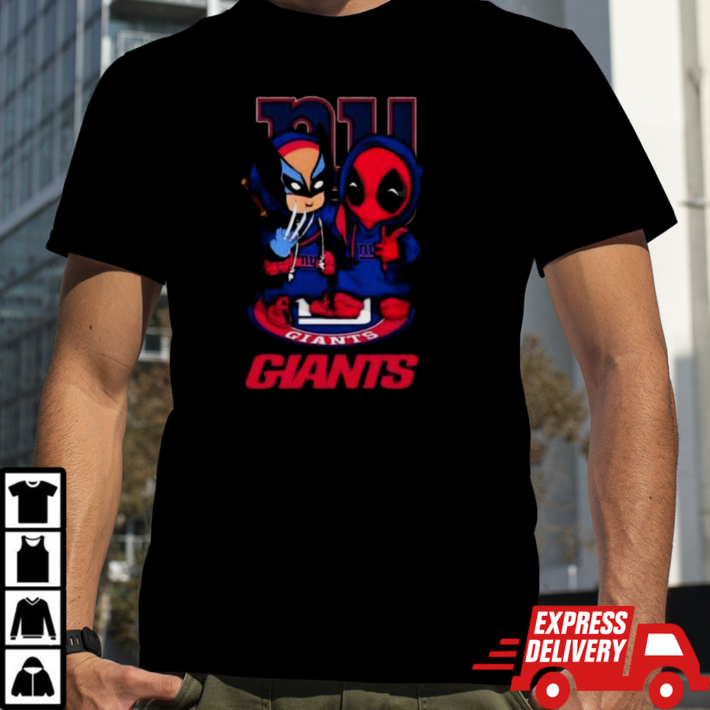 Friends Marvel Deadpool Wolverine New York Giants Shirt