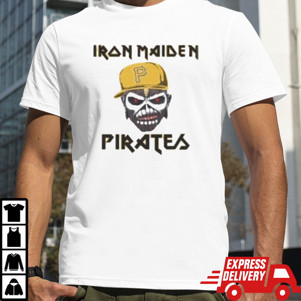 MLB Pittsburgh Pirates Iron Maiden Rock Band Music Baseball Sports Shirt