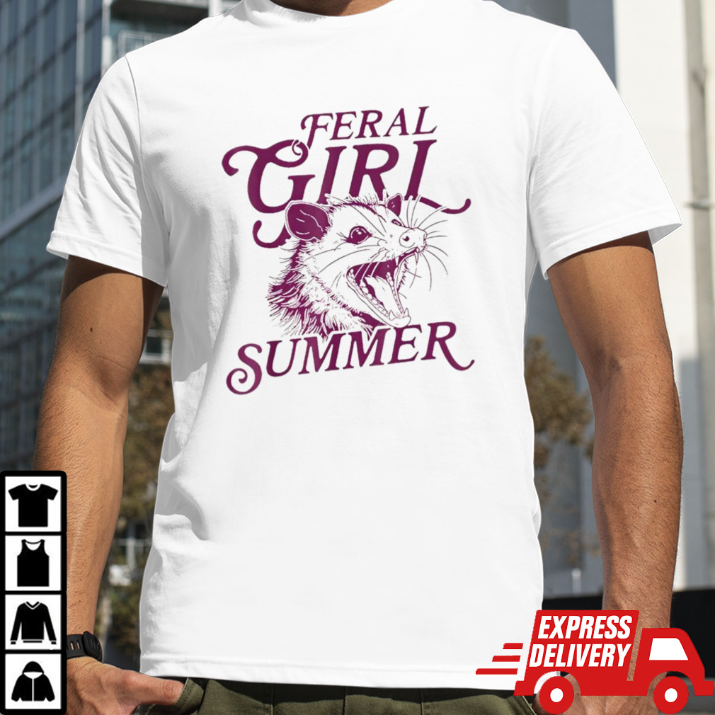 Feral girl summer opossum shirt