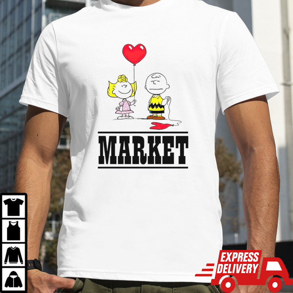 Sally Brown and Charlie Brown Peanuts deflated market shirt