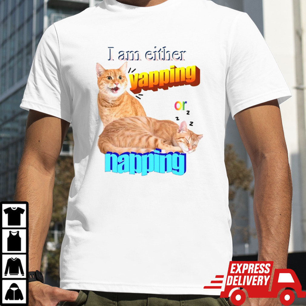 Cat I am either yapping or napping shirt