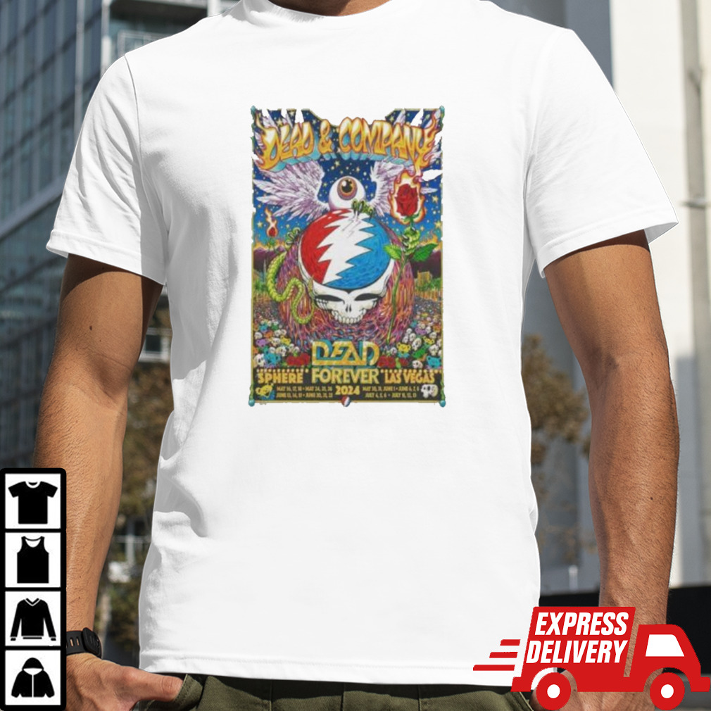 Dead and Company Dead Forever 2024 Sphere Las Vegas NV Event Poster Shirt