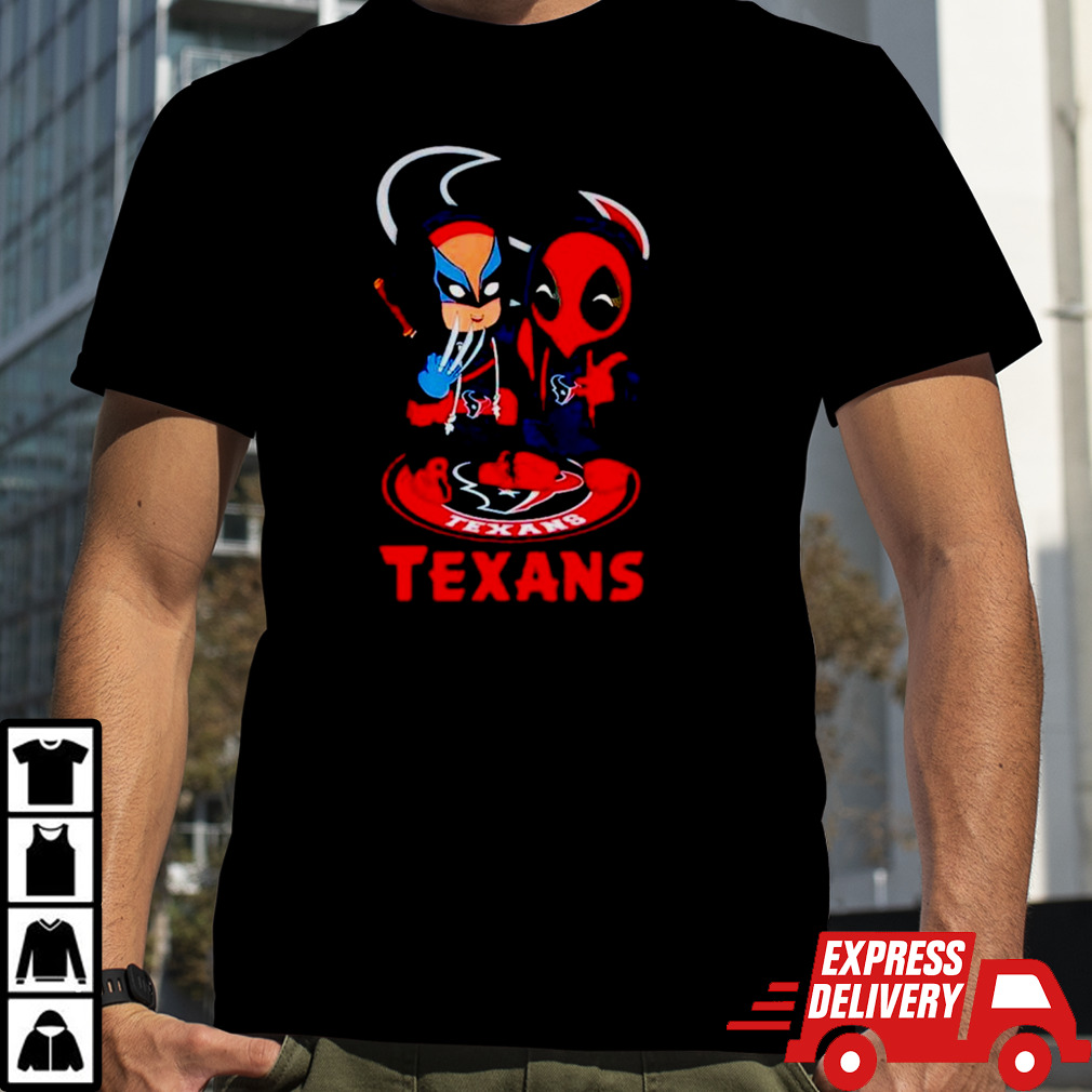 Houston Texans Marvel Wolverine and Deadpool True friends shirt