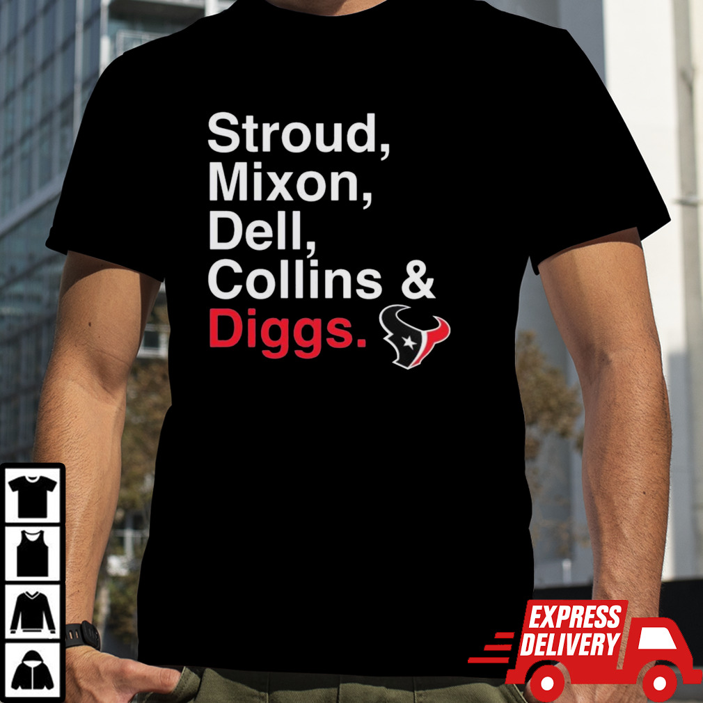 Houston Texans Stroud, Mixon, Dell, Collins & Diggs T-Shirt