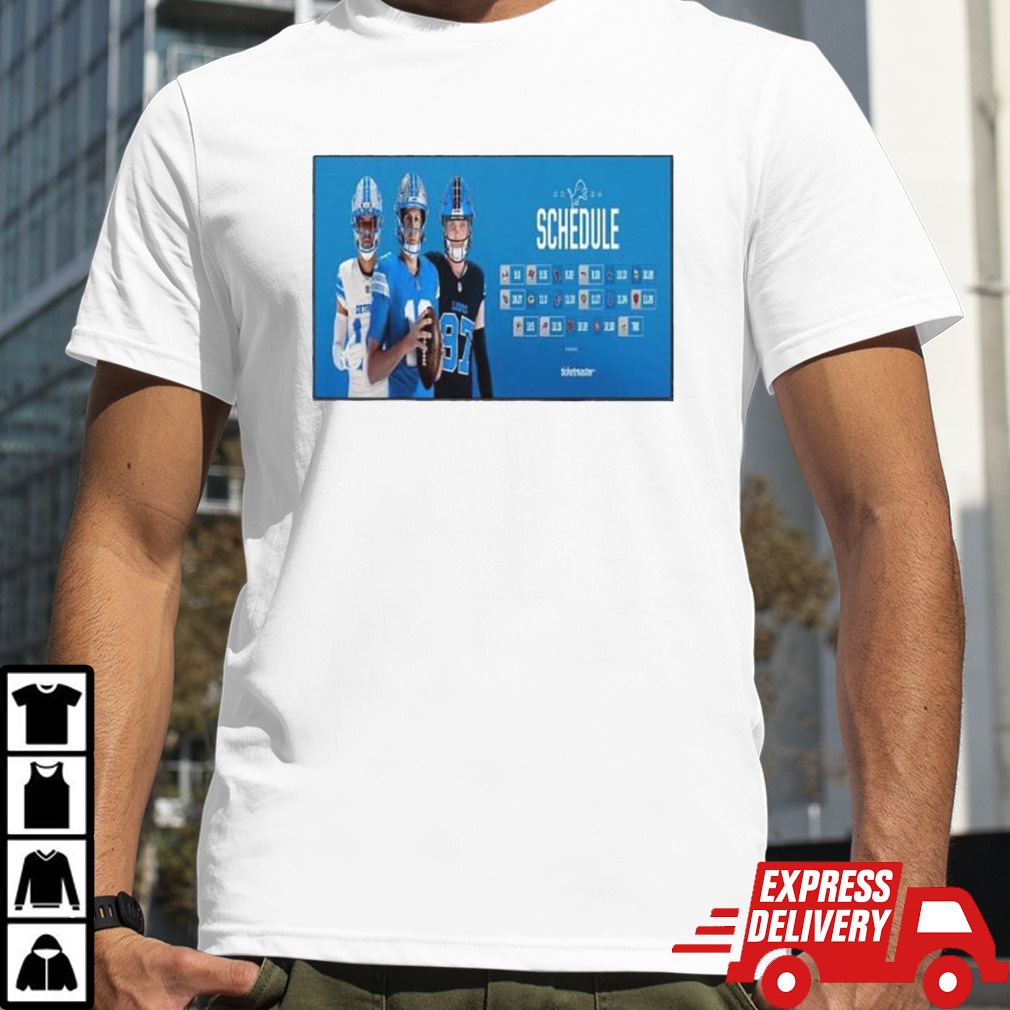 Detroit Lions Announced Their New Season NFL 2024 Poster T-Shirt