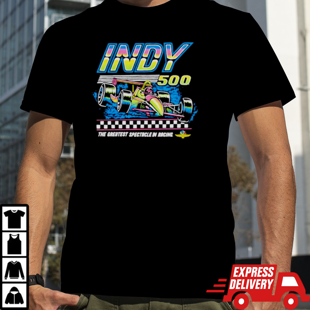 Indy 500 the greatest spectacle in racing neon shirt