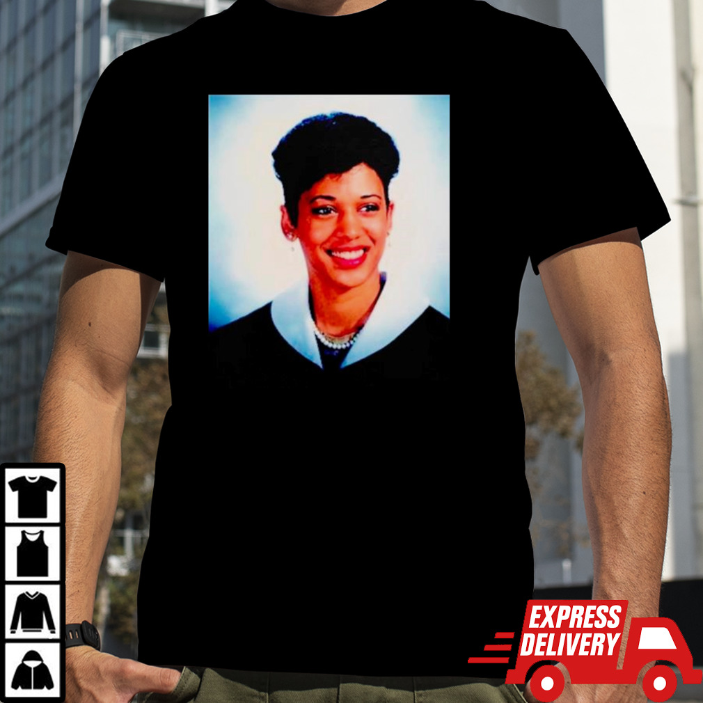 Kamala Harris school photo shirt