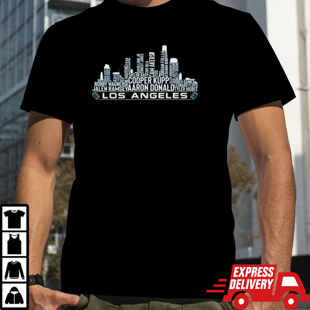 Los Angeles Rams Football Team 23 Player Roster Los Angeles Skyline 2024 Shirt