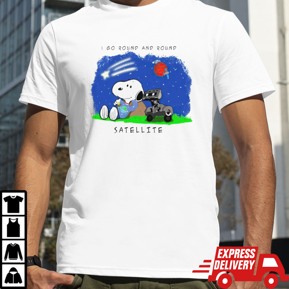 Snoopy I go round and round satellite shirt