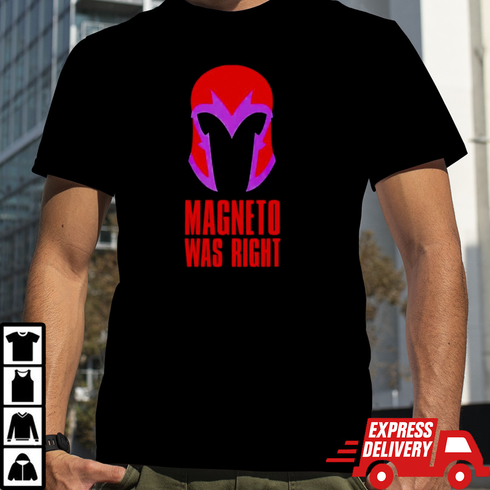 Magneto’s helmet was right shirt