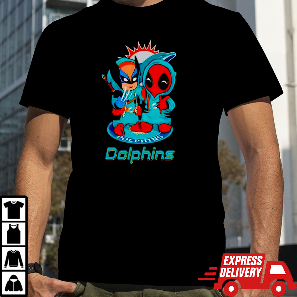 Miami Dolphins Marvel Wolverine and Deadpool True friends shirt