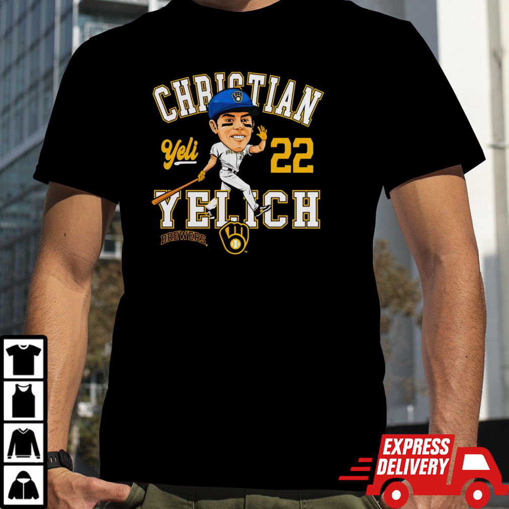 Milwaukee Brewers Christian Yelich caricature shirt