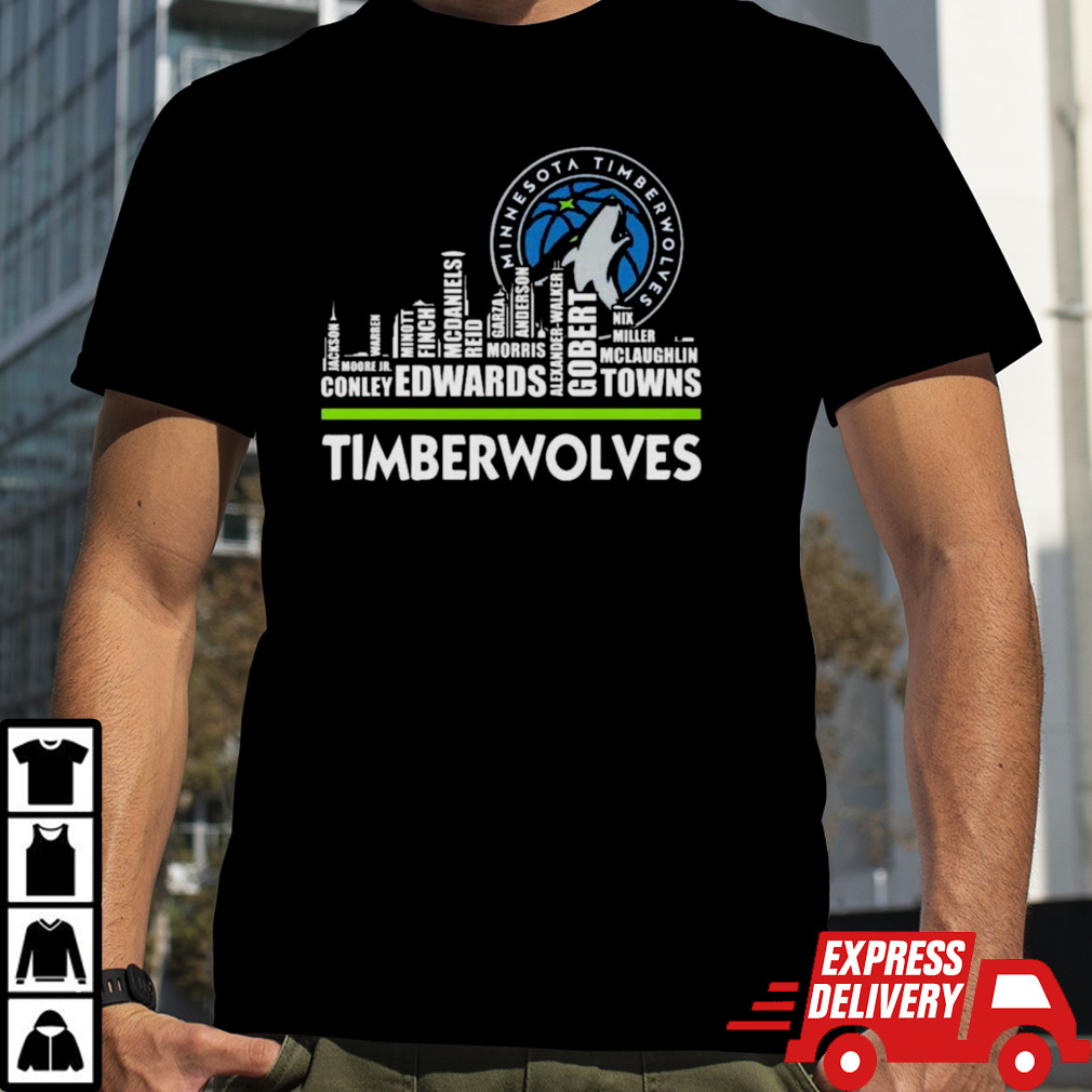 Minnesota Timberwolves Skyline Players Name 2024 Shirt