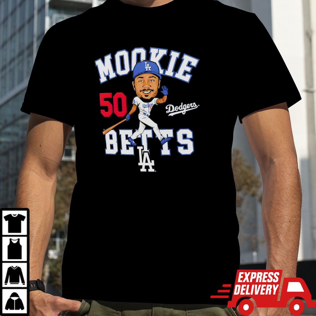 Mookie Betts Los Angeles Dodgers caricature shirt