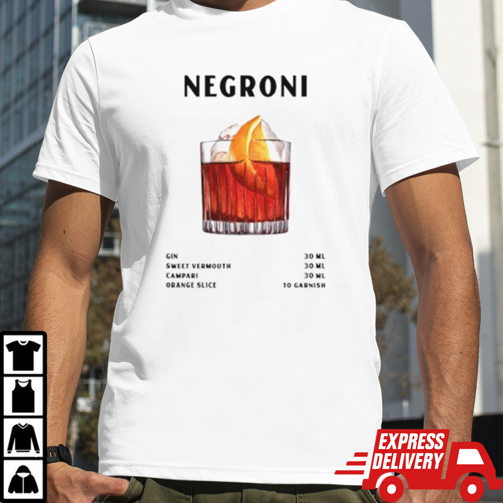 Negroni Cocktail List shirt