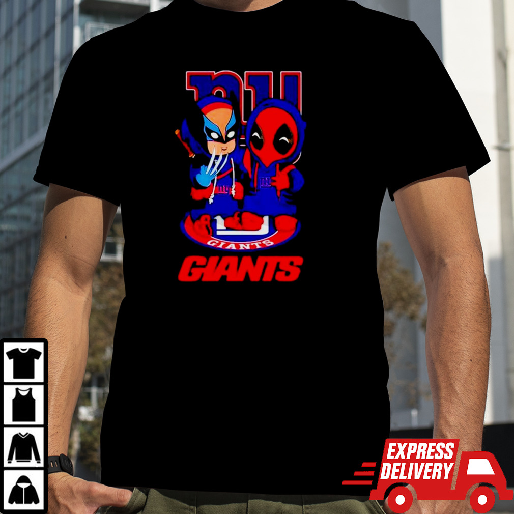 New York Giants Marvel Wolverine and Deadpool True friends shirt