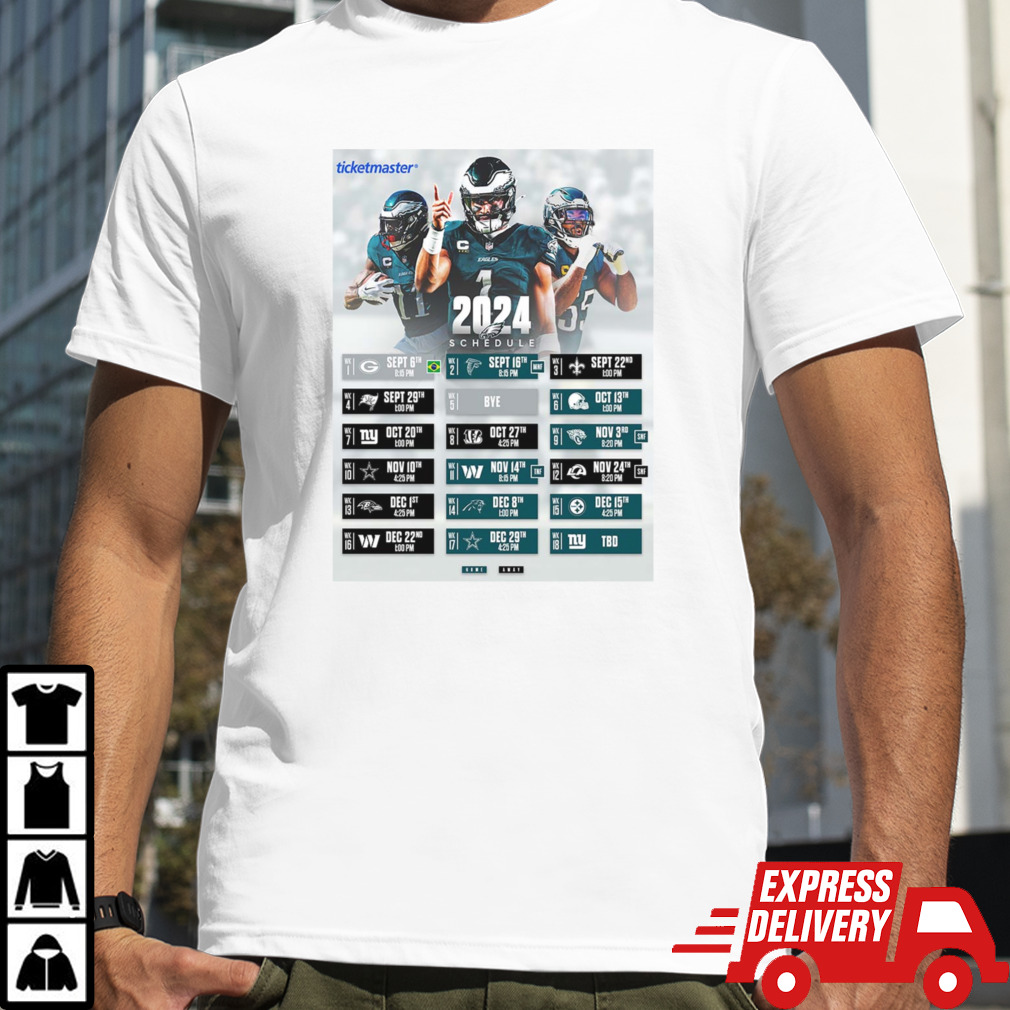 Philadelphia Eagles NFL 2024 Season Schedule Home Decor shirt