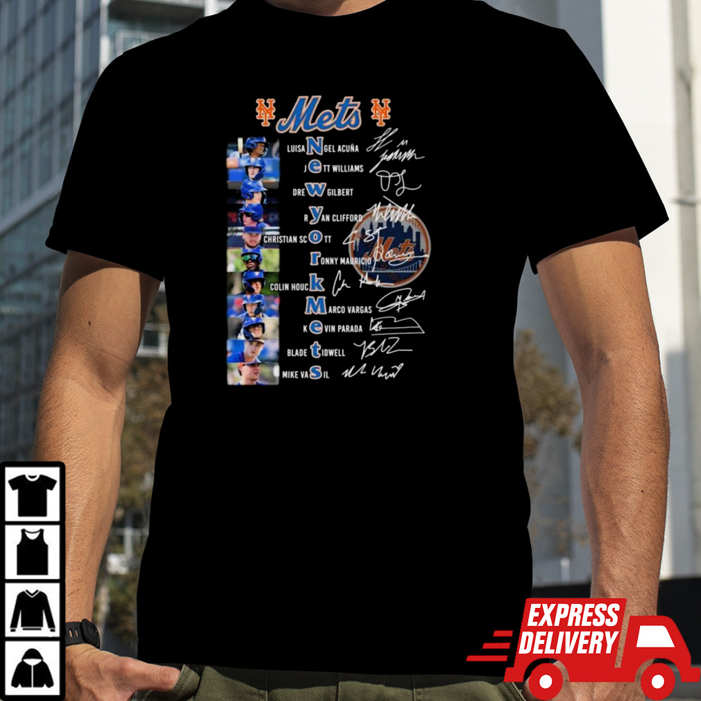 New York Mets Team Players 2024 Signatures Shirt