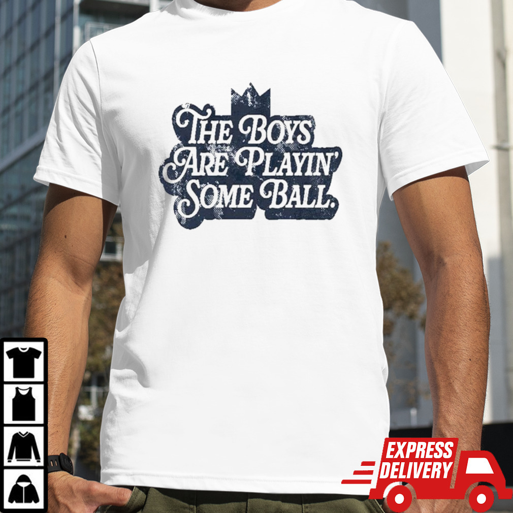 Official Kansas City The Boys Are Playin’ Some Ball Ladies Boyfriend Shirt