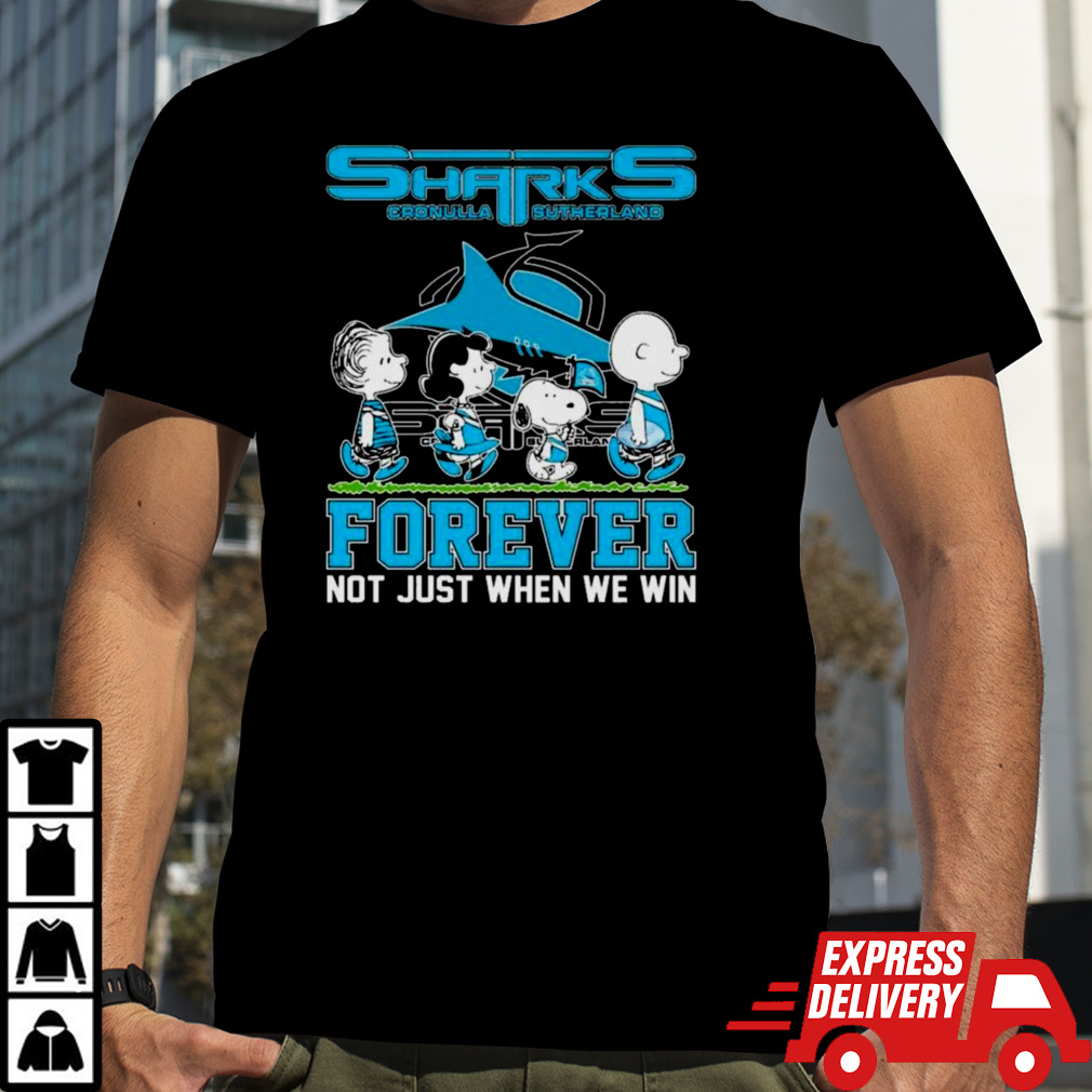 Peanuts Characters Abbey Road Cronulla Sutherland Sharks Forever Not Just When We Win Shirt