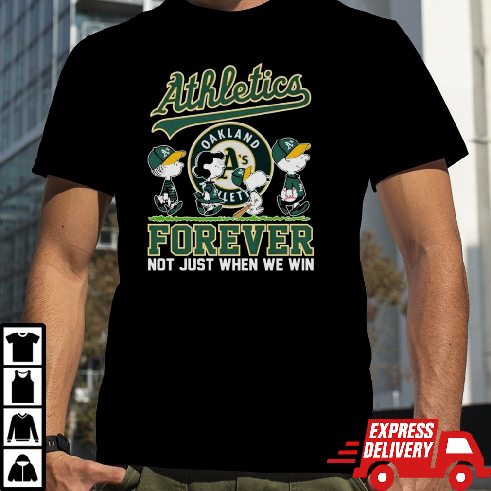 Peanuts Characters Abbey Road Oakland Athletics Forever Not Just When We Win Shirt