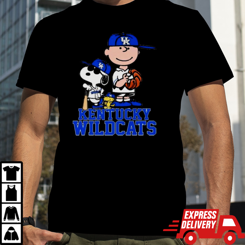 Peanuts Characters Kentucky Wildcats Baseball Shirt