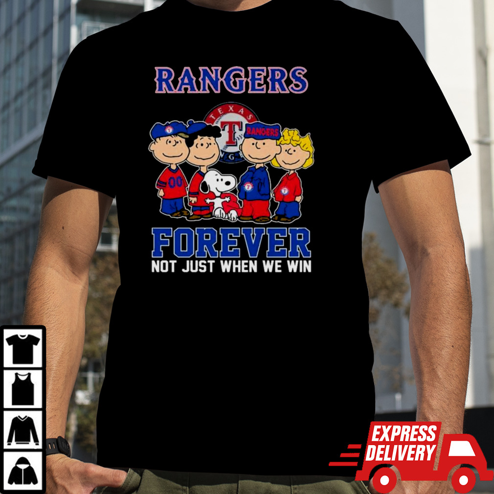 Peanuts Characters Texas Rangers Forever Not Just When We Win Shirt