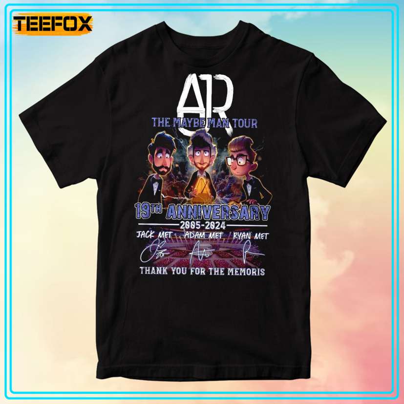 AJR The Maybe Man Tour 19th Anniversary 2005-2024 Thank You For The Memories T-Shirt