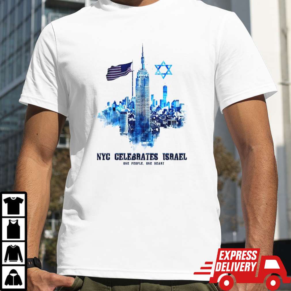 NYC Celebrates Israel one people one heart shirt