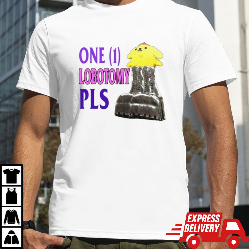 One 1 lobotomy pls funny meme shirt