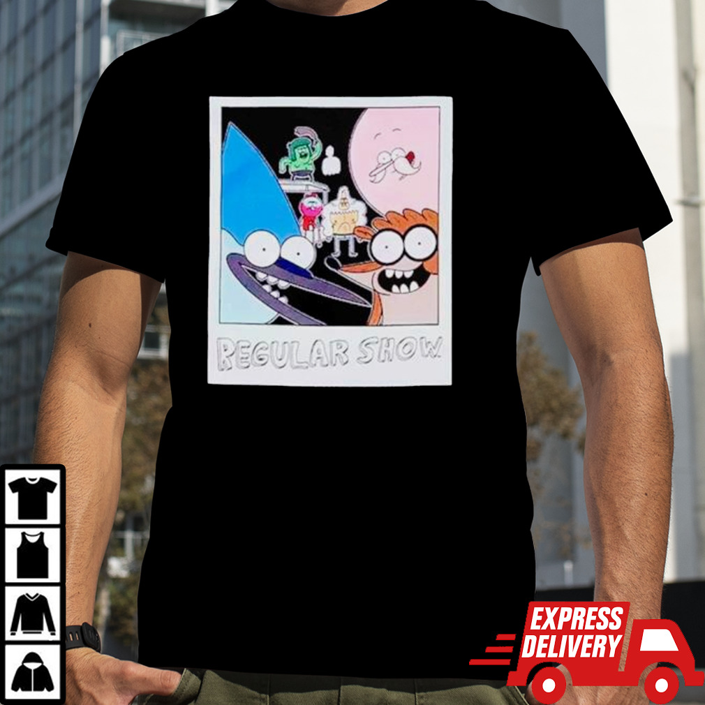 Regular show group instant photo shirt