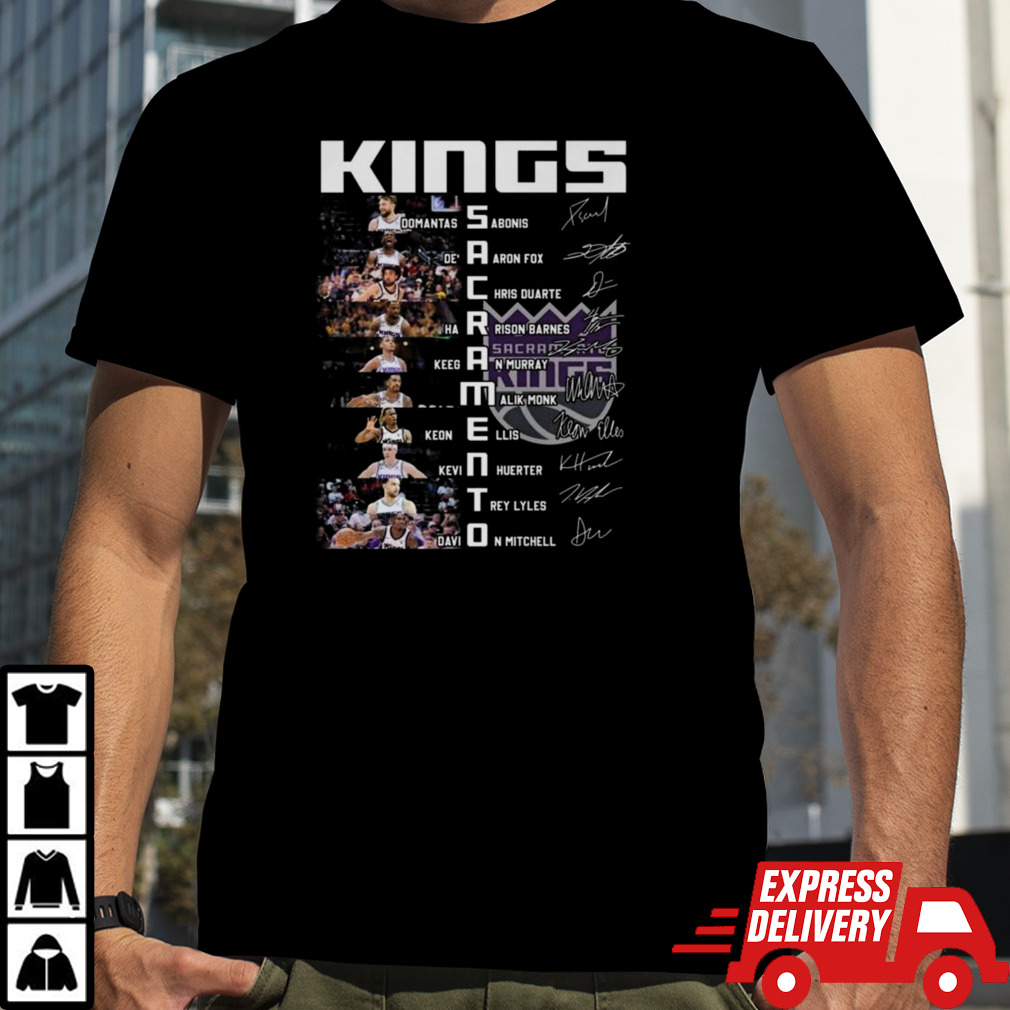 Sacramento Kings Basketball The All-star Squad Signatures T-shirt