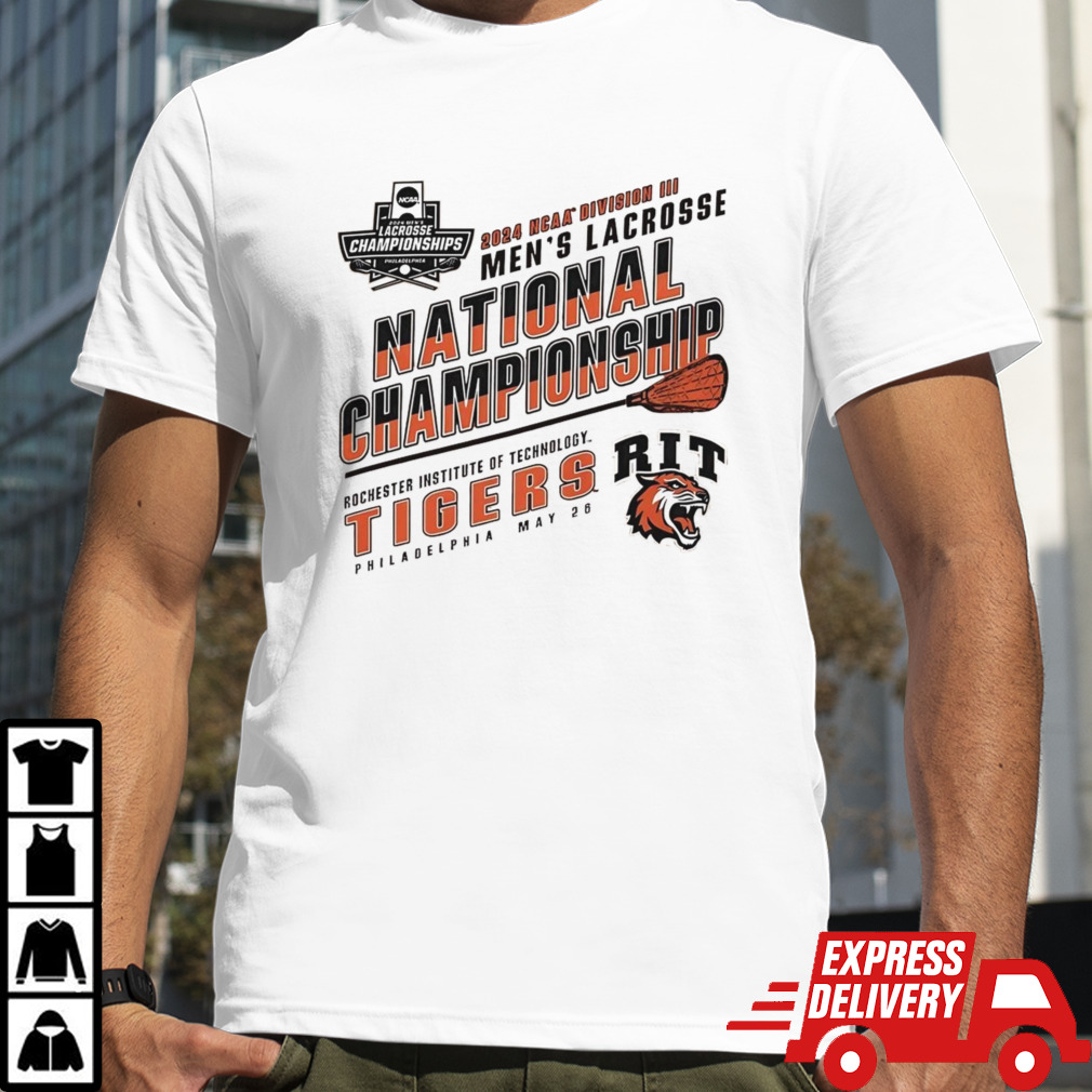 RIT Tigers 2024 NCAA Division III Men’s Lacrosse Championship shirt