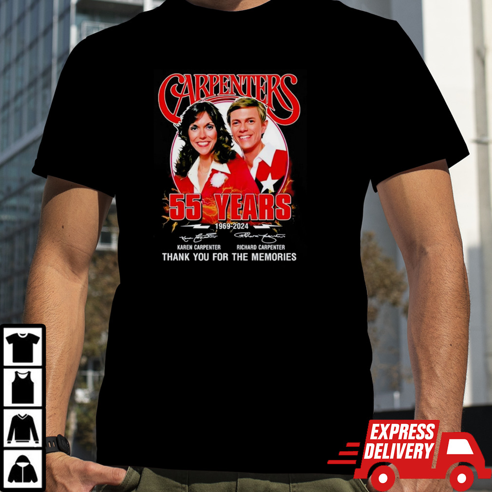 The Carpenters 55 Years 1969-2024 Thank You For The Memories Shirt