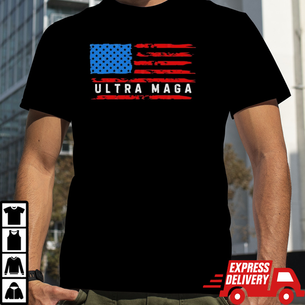 Ultra MAGA American Flag 2024 Republican Pro Trump T-Shirt