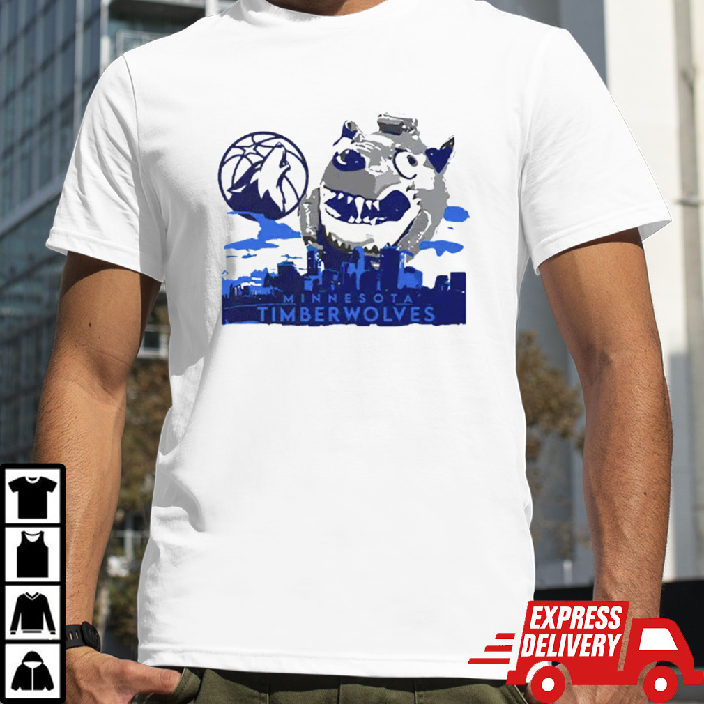 Minnesota Timberwolves Mascot Skyline T Shirt