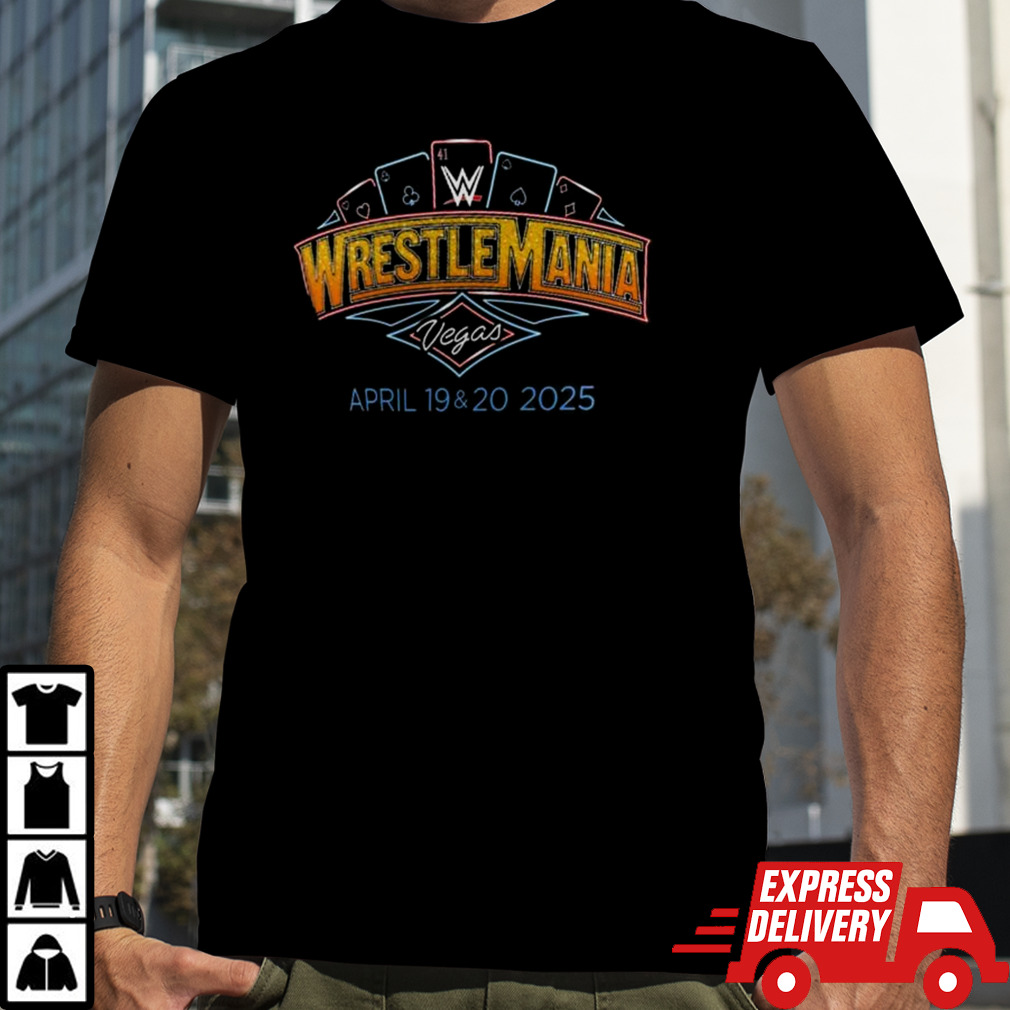 Wwe Black Wrestlemania 41 Logo April 19&20 2025 T-shirt